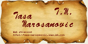 Tasa Marošanović vizit kartica